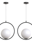 Lampa Sufitowa Wisząca Szklana Kula G110-1w Czarna  3
