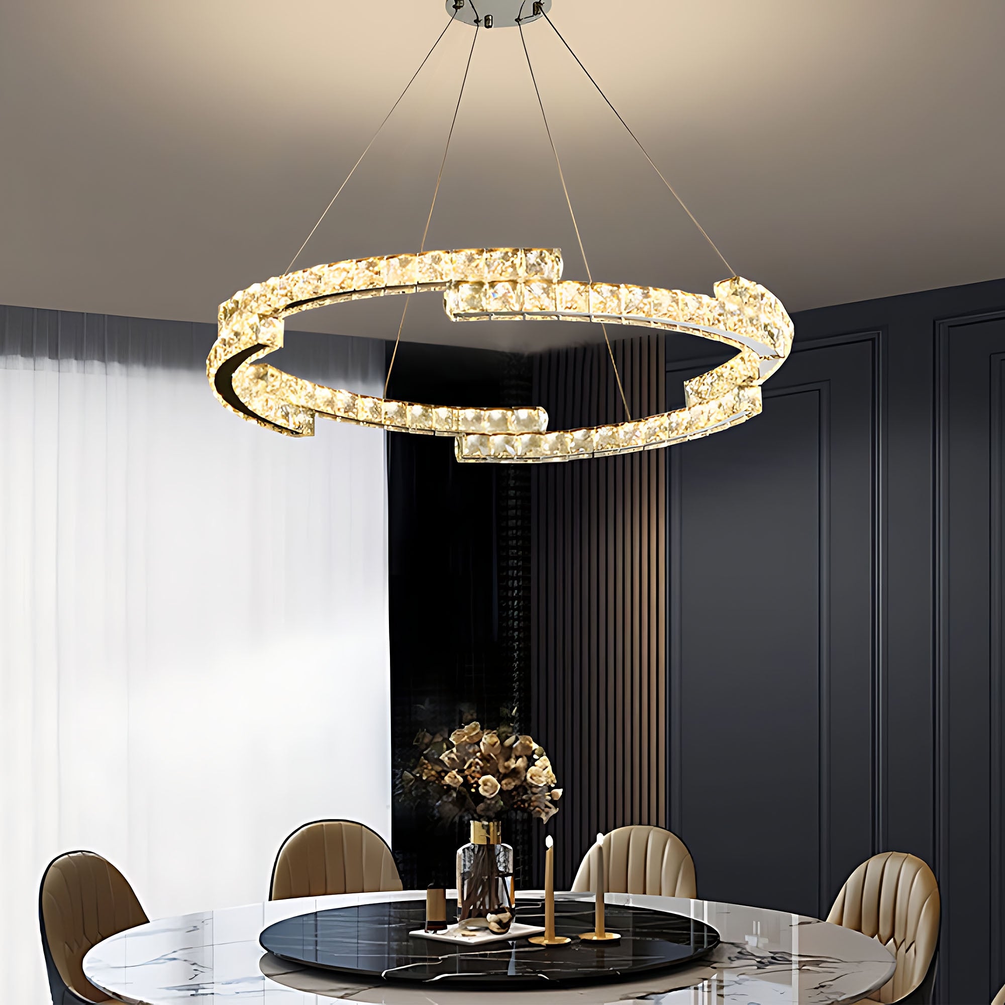 Lampa Sufitowa Wisząca Led App1770-cp Chrom 60cm  8