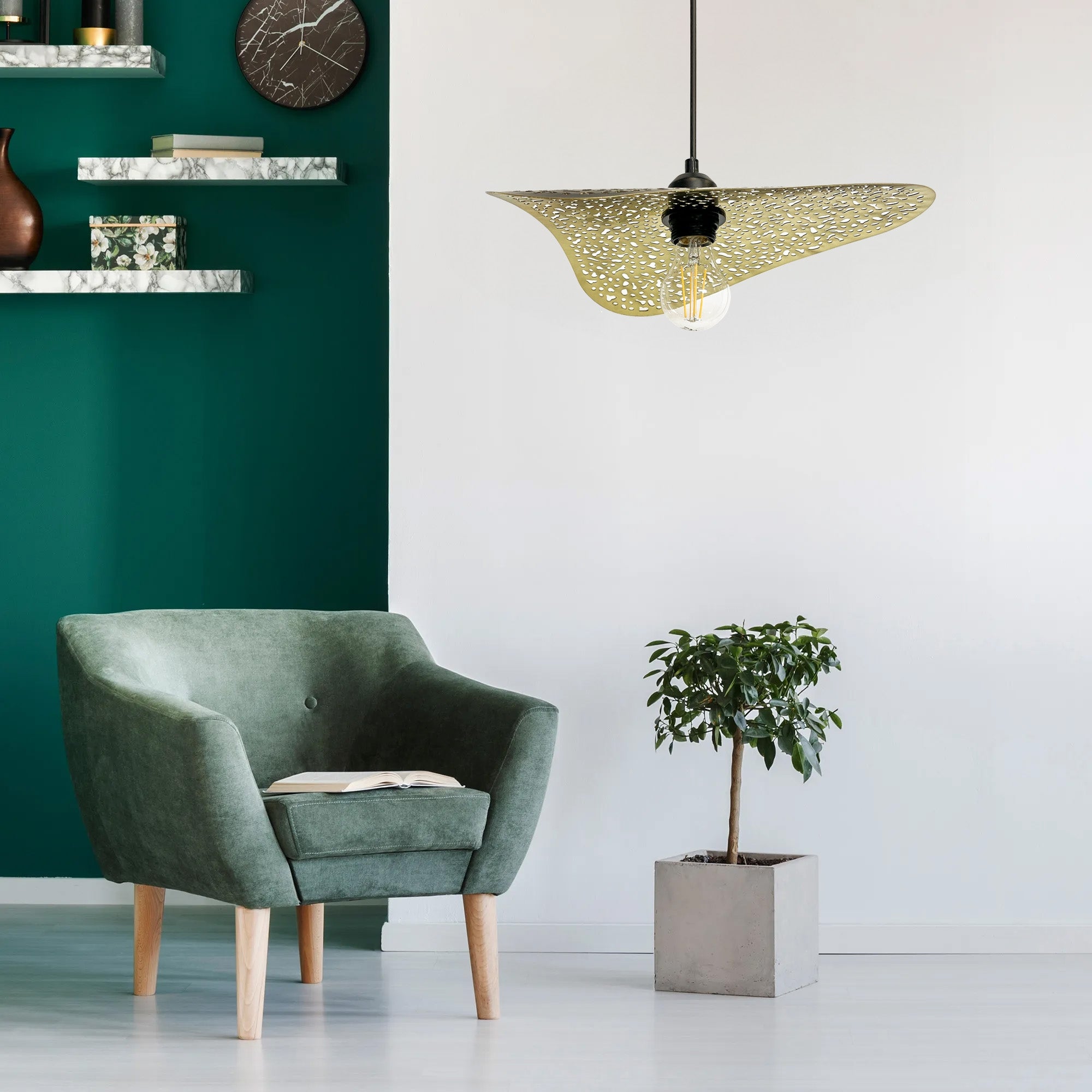 LAMPA SUFITOWA WISZĄCA APP1467-1CP czarna/złota  6