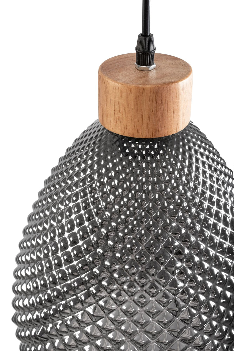 Lampa Sufitowa Szklana Retro  APP897-1CP Czarna