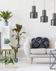 Lampa Wisząca  APP285-1 Srebrna  4