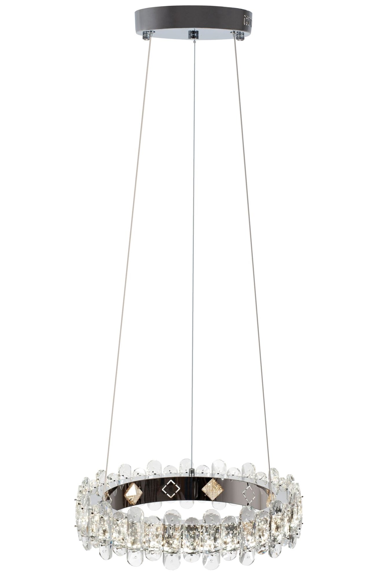 Kryształowa Lampa Sufitowa LED APP1041-CP + pilot  13