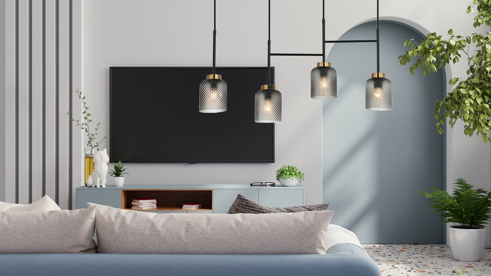 LAMPA SUFITOWA WISZĄCA APP1266-4CP  5