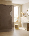Kabina prysznicowa Walk-In Rea Flexi Brown / Brush Gold 140  6