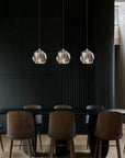 Lampa Sufitowa Kryształ APP588-3CPR Czarna
