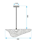 LAMPA SUFITOWA WISZĄCA APP1467-1CP czarna/złota  7