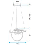 Lampa Wisząca Led G066-cp Złota  6