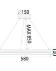 Lampa Sufitowa Wisząca Led App1672-cp Gold  9
