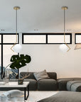 Lampa Sufitowa Wisząca Nowoczesna Szklana APP429-1CP Złota