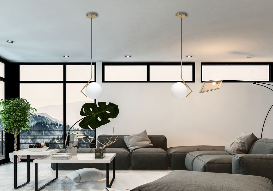 Lampa Sufitowa Wisząca Nowoczesna Szklana APP429-1CP Złota
