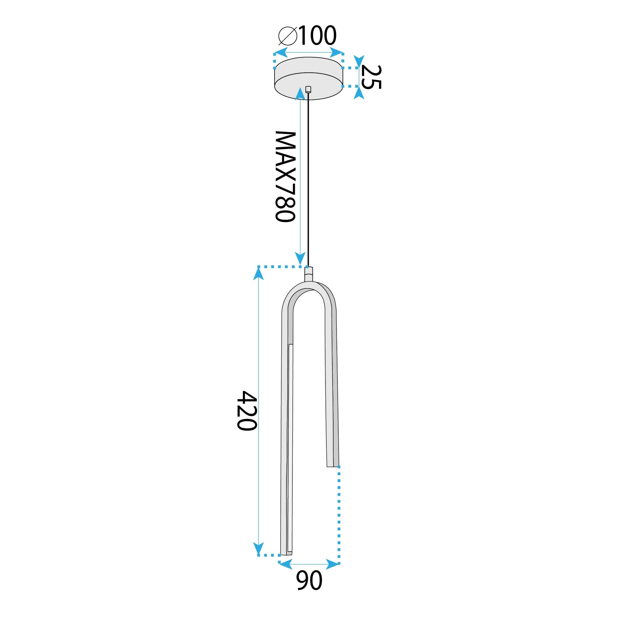 Lampa wisząca LED APP1803-CP Złota Szczotkowana  6