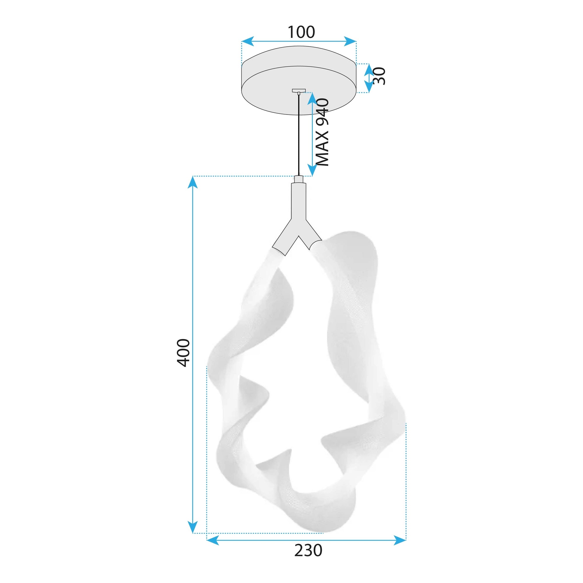 Lampa Wisząca Led G013-1cp Biały/złoty  6