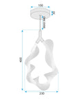 Lampa Wisząca Led G013-1cp Biały/złoty  6