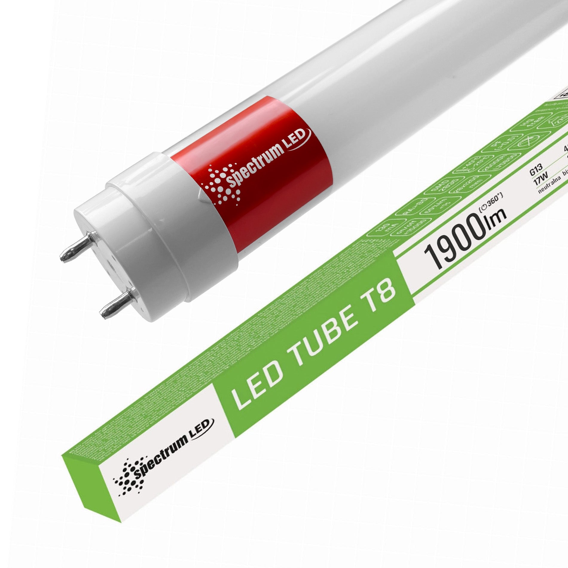 Tuba LED Biała Neutralna 120 CM T8 230V 17W WOJ+22304  1