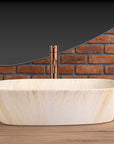 Umywalka nablatowa Rea Freja Travertine Matt  5