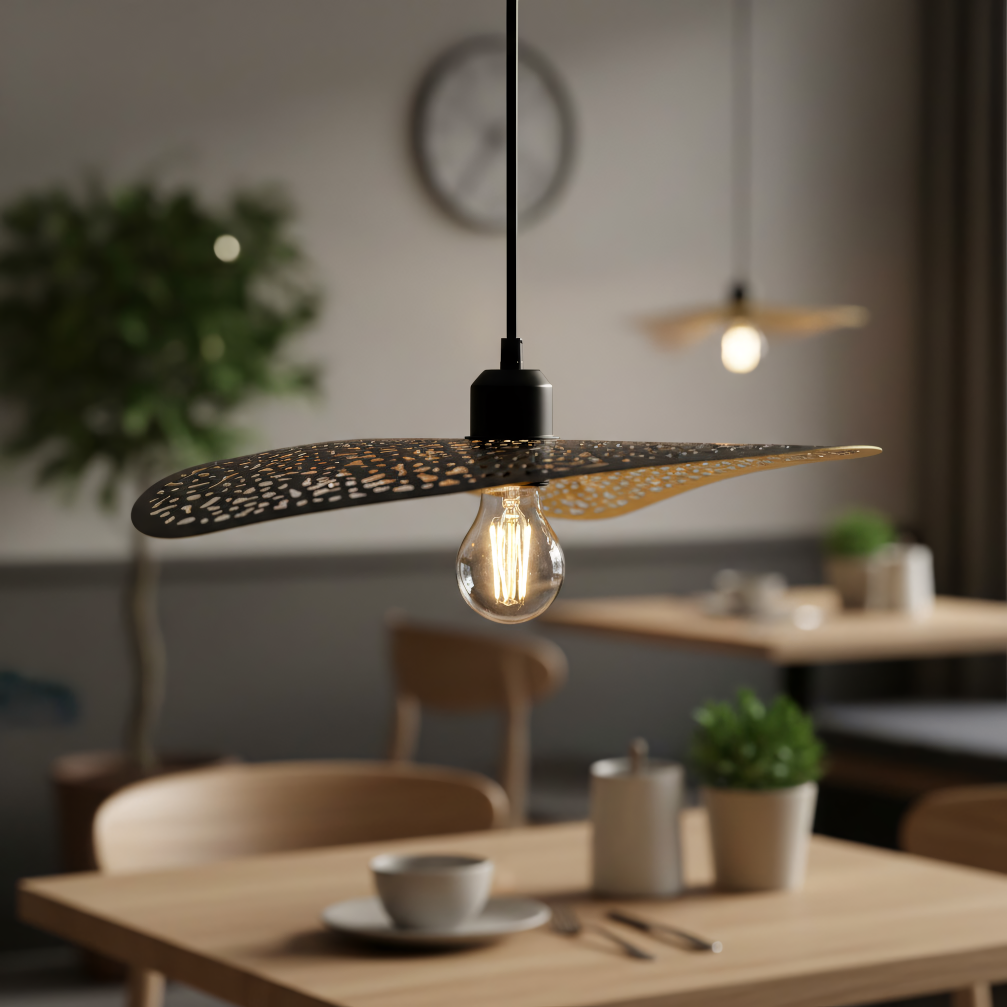 LAMPA SUFITOWA WISZĄCA APP1468-1CP czarna/stare złoto  5