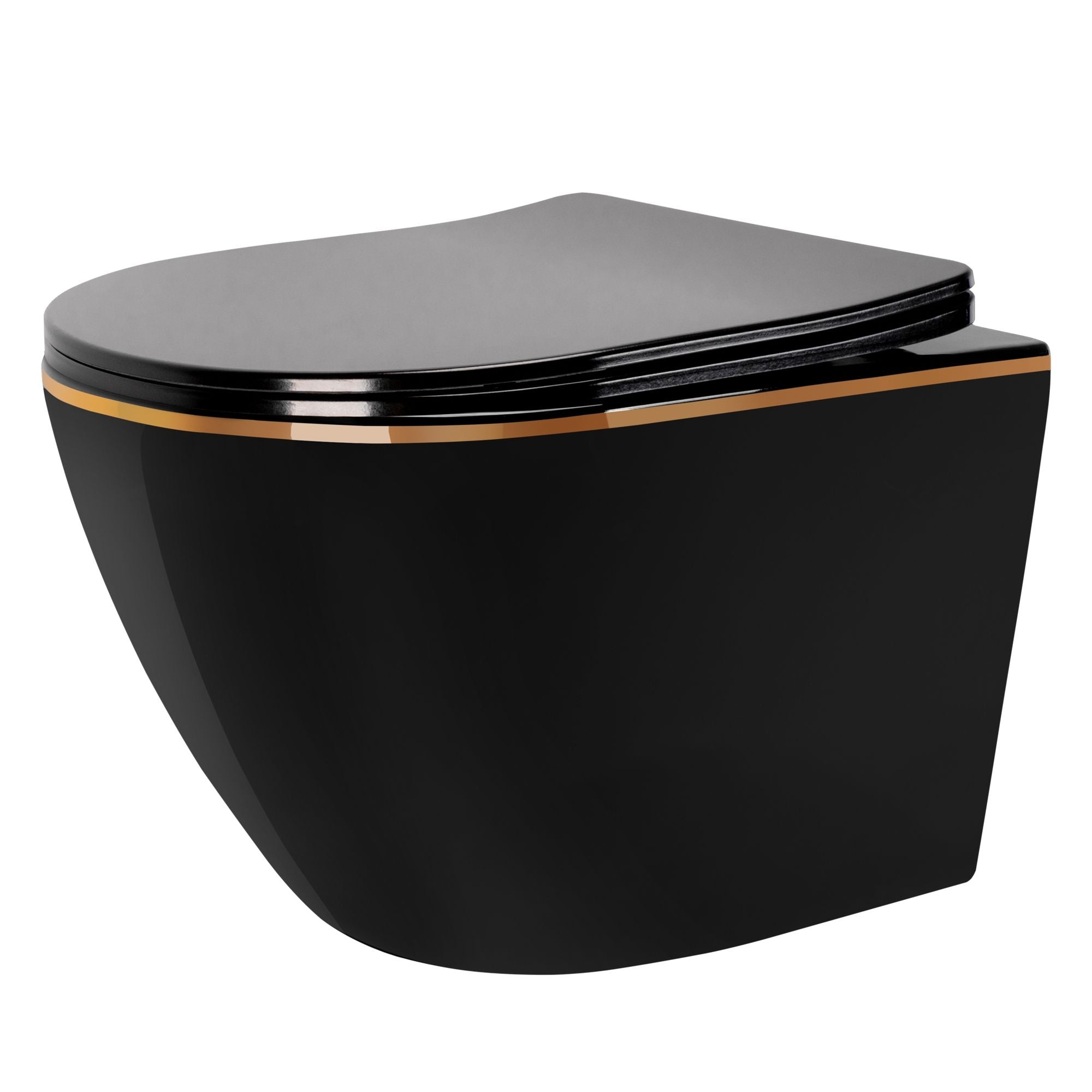 Misa Wc Podwieszana Rea Carlo Mini Tornado Black Gold Egde  1