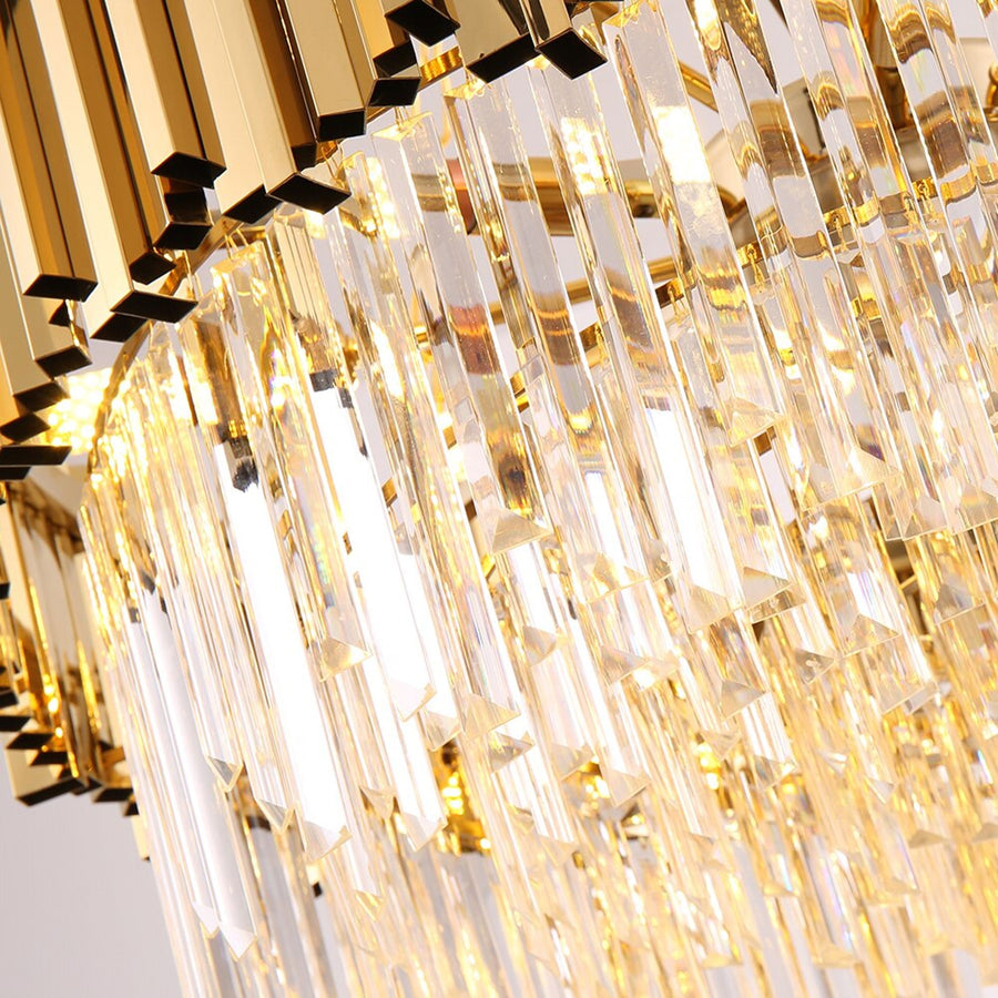Lampa sufitowa kryształowa APP601-C Złota