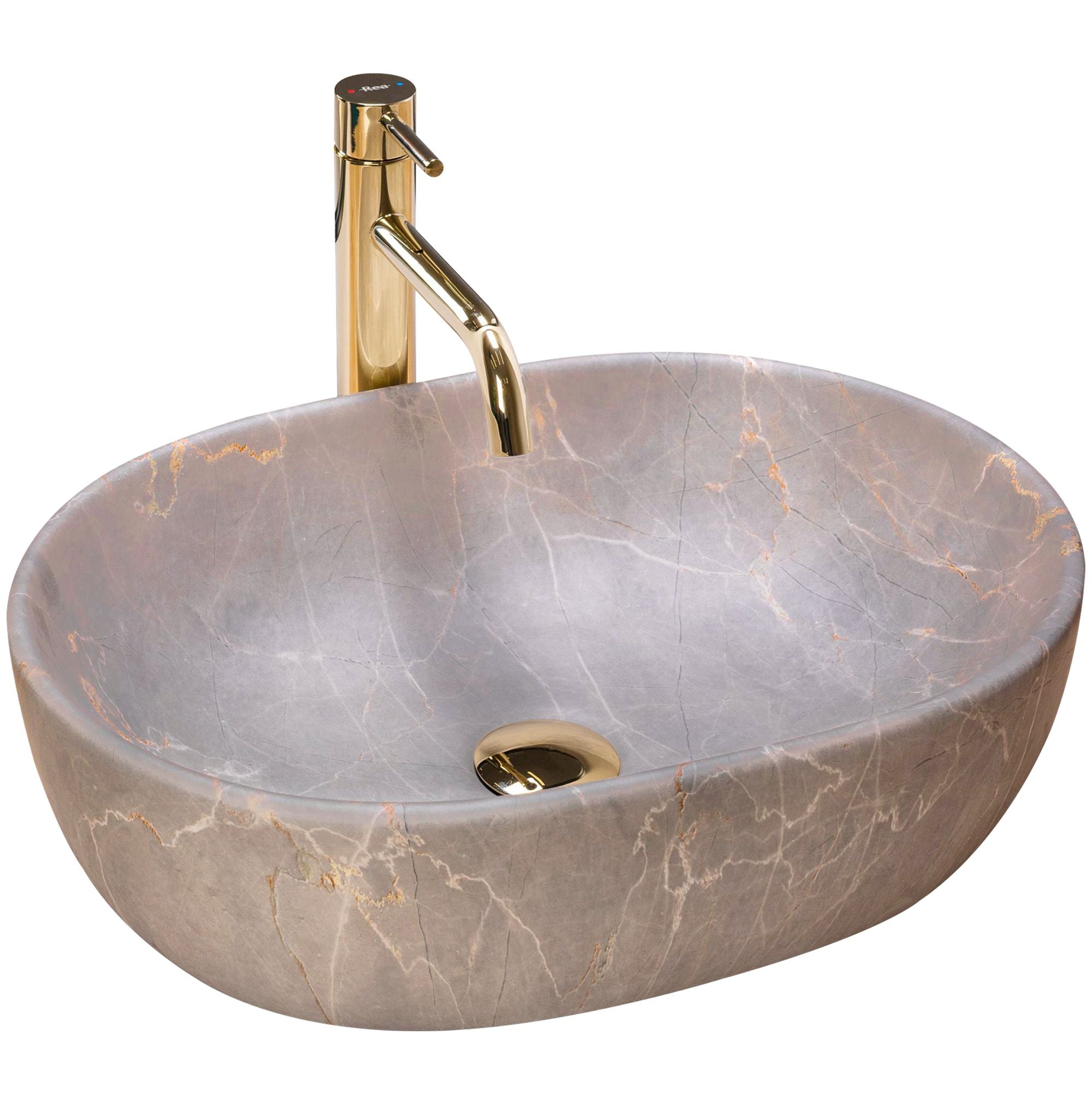 Umywalka nablatowa Rea Lara Beige  1