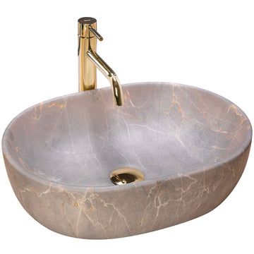 Umywalka nablatowa Rea Lara Beige  1