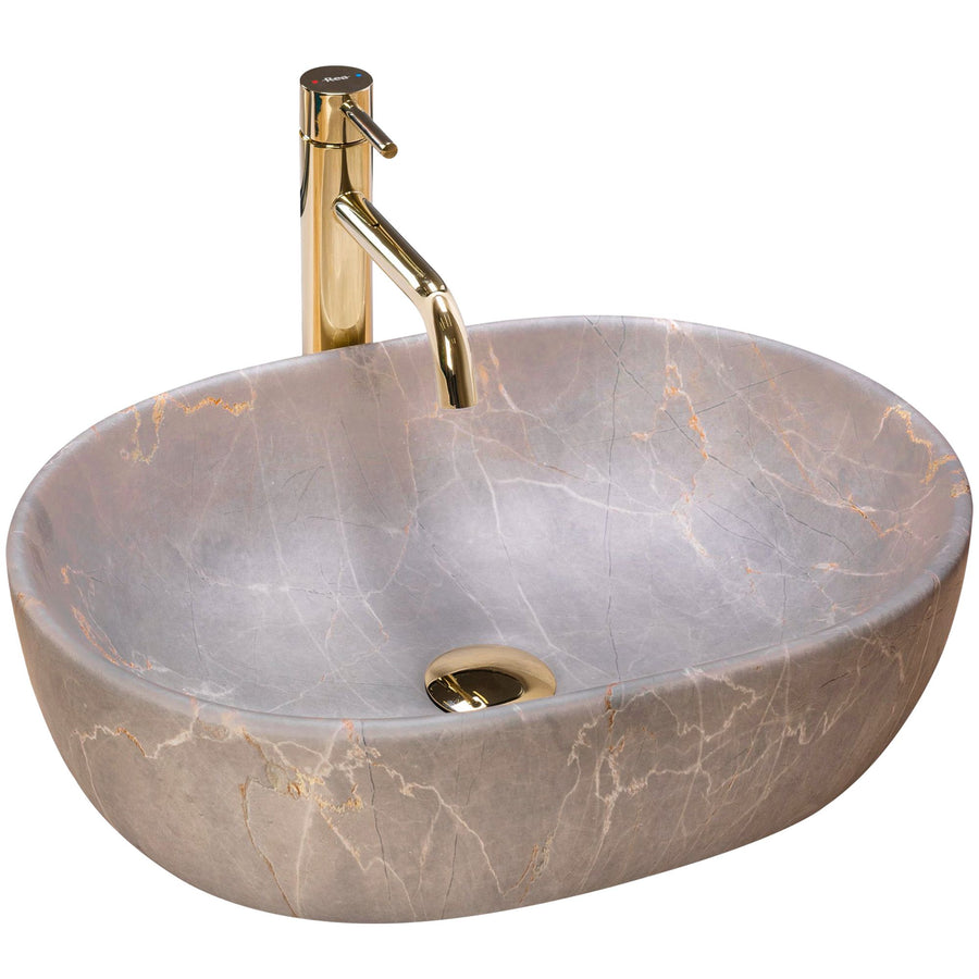 Umywalka nablatowa Rea Lara Beige  1