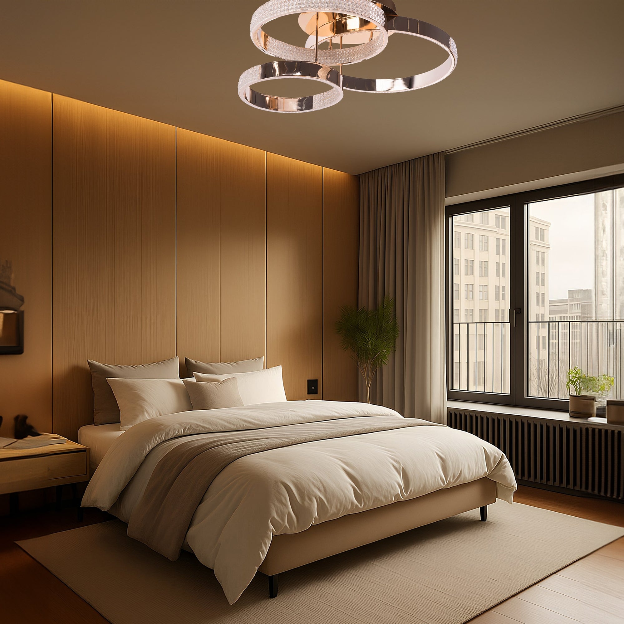 Lampa Sufitowa Nowoczesna Led G003-c Złota  5