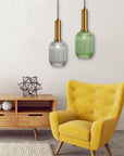 Lampa Sufitowa Wisząca Szklana APP459-1CP Zielona