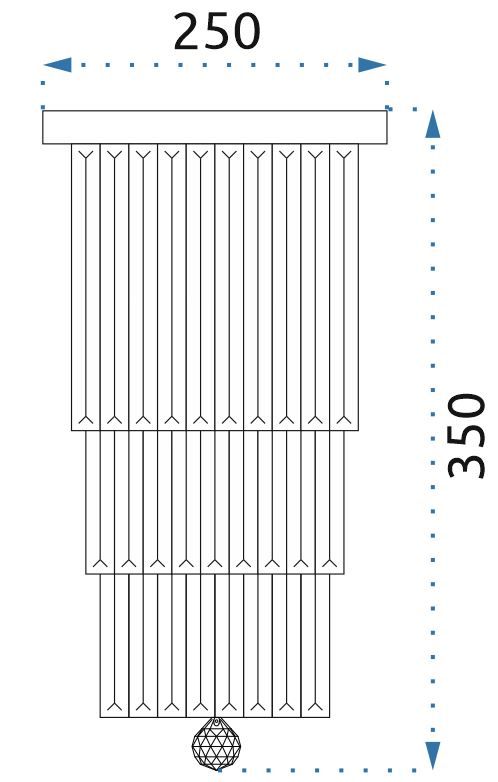 LAMPA KRYSZTAŁOWA PLAFON APP787-3C