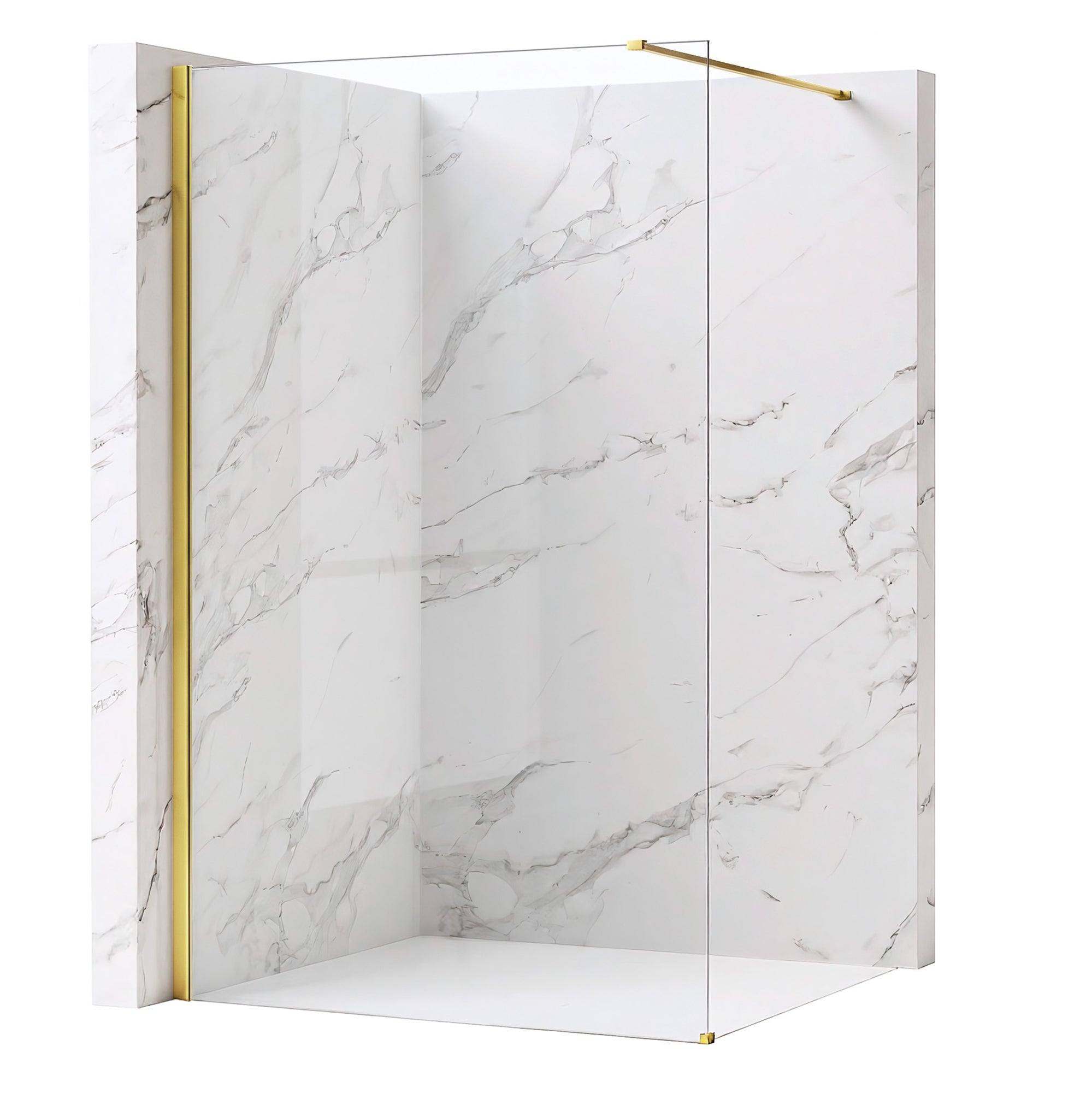 Kabina prysznicowa Walk-In Rea Flexi Transparent / Gold 130  10
