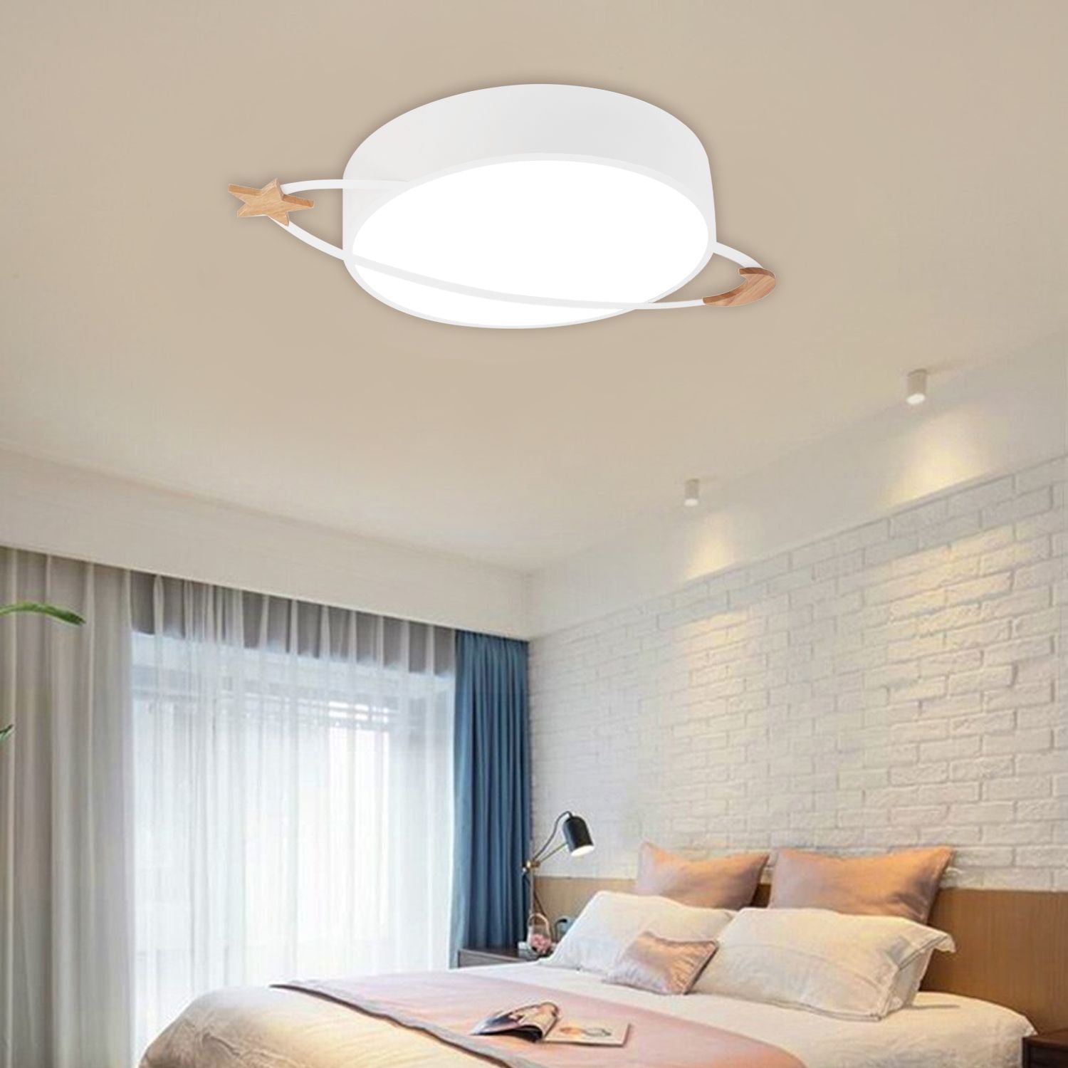 Lampa Plafon Moon APP867-C Biała