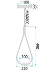 Lampa Wisząca Szklana Kula G111-1w Czarna E27  5