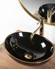 Umywalka nablatowa Rea Sofia Black Gold Edge