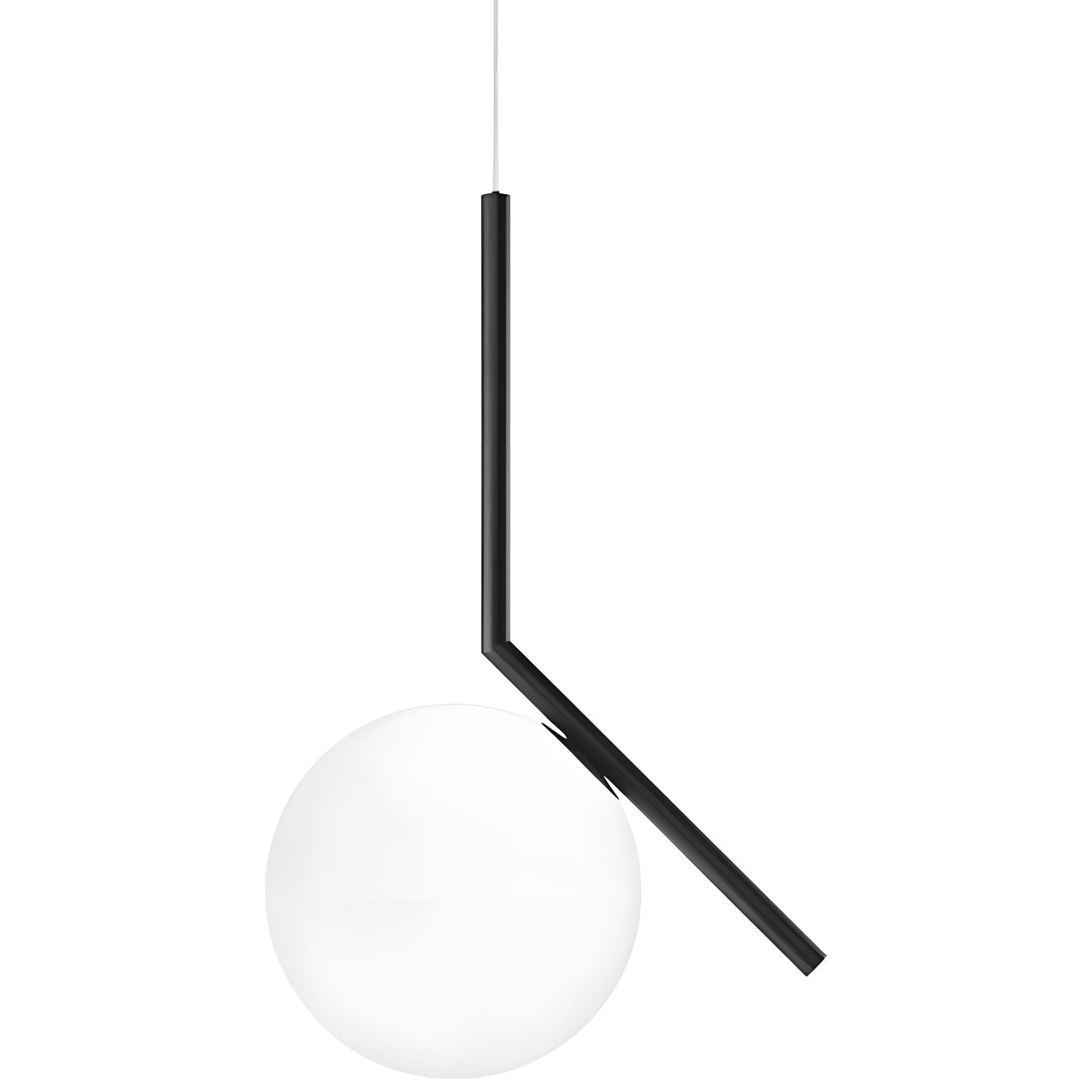 Lampa Sufitowa Wisząca Szklana Kula  G107-1W Czarna Biała  13