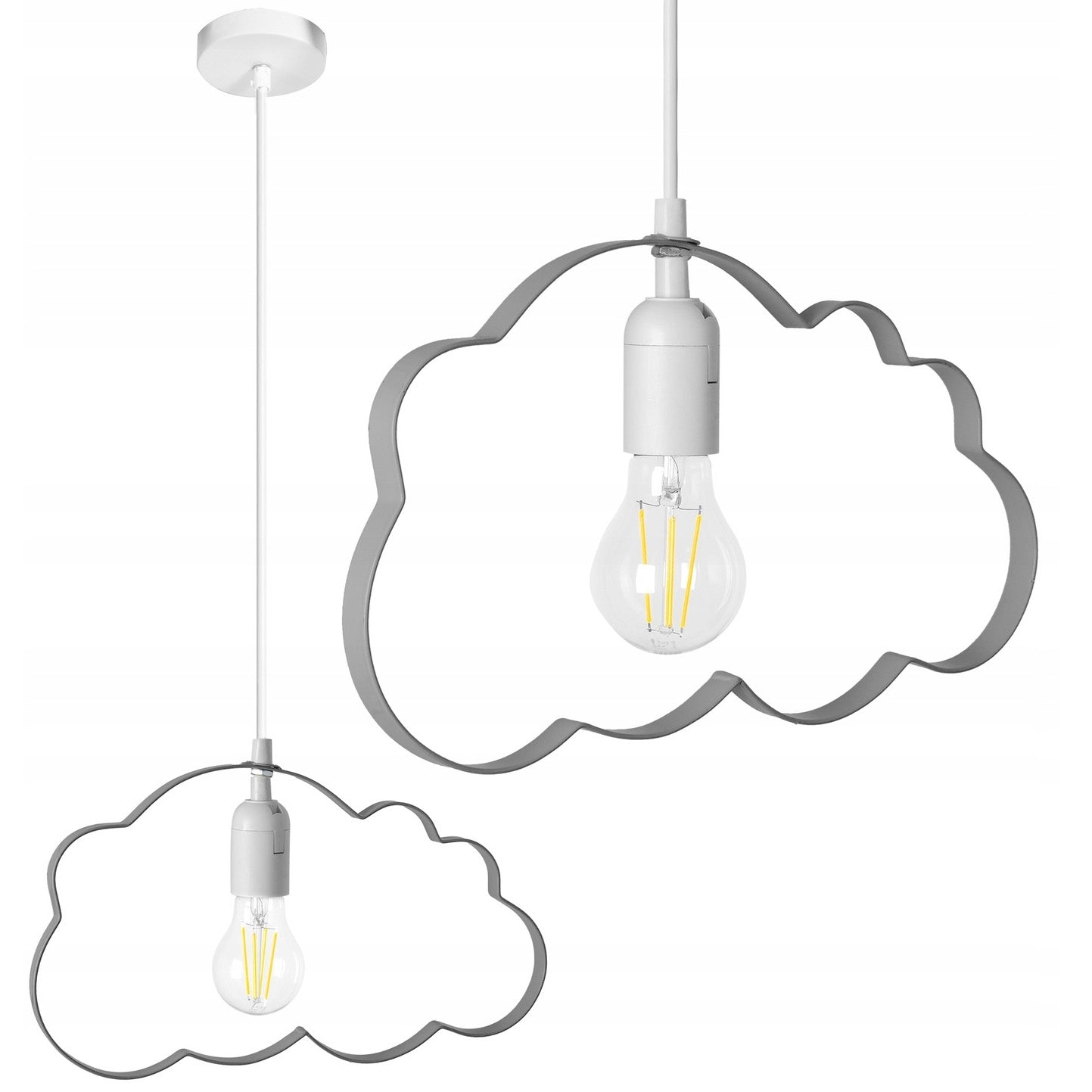 LAMPA WISZĄCA CHMURKA SZARA  1