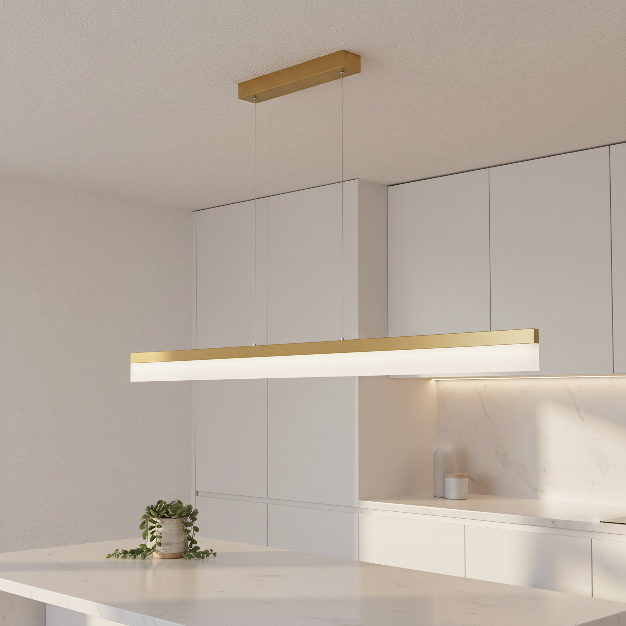 Lampa Wisząca Led App1694-cp 120 Cm Złota Szczotkowana  8