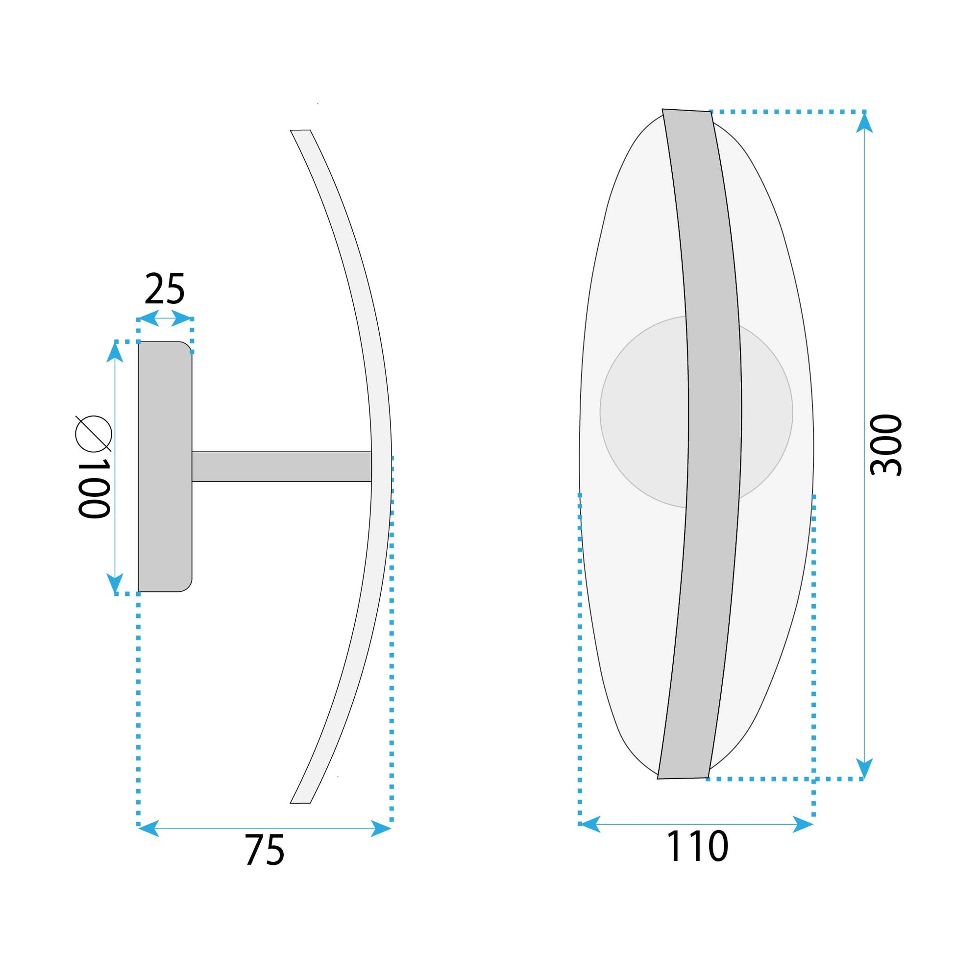 Kinkiet Led G130-w Złoty  5