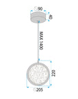 Lampa Wisząca Kryształowa Led Lhj100-1cp Złota  7