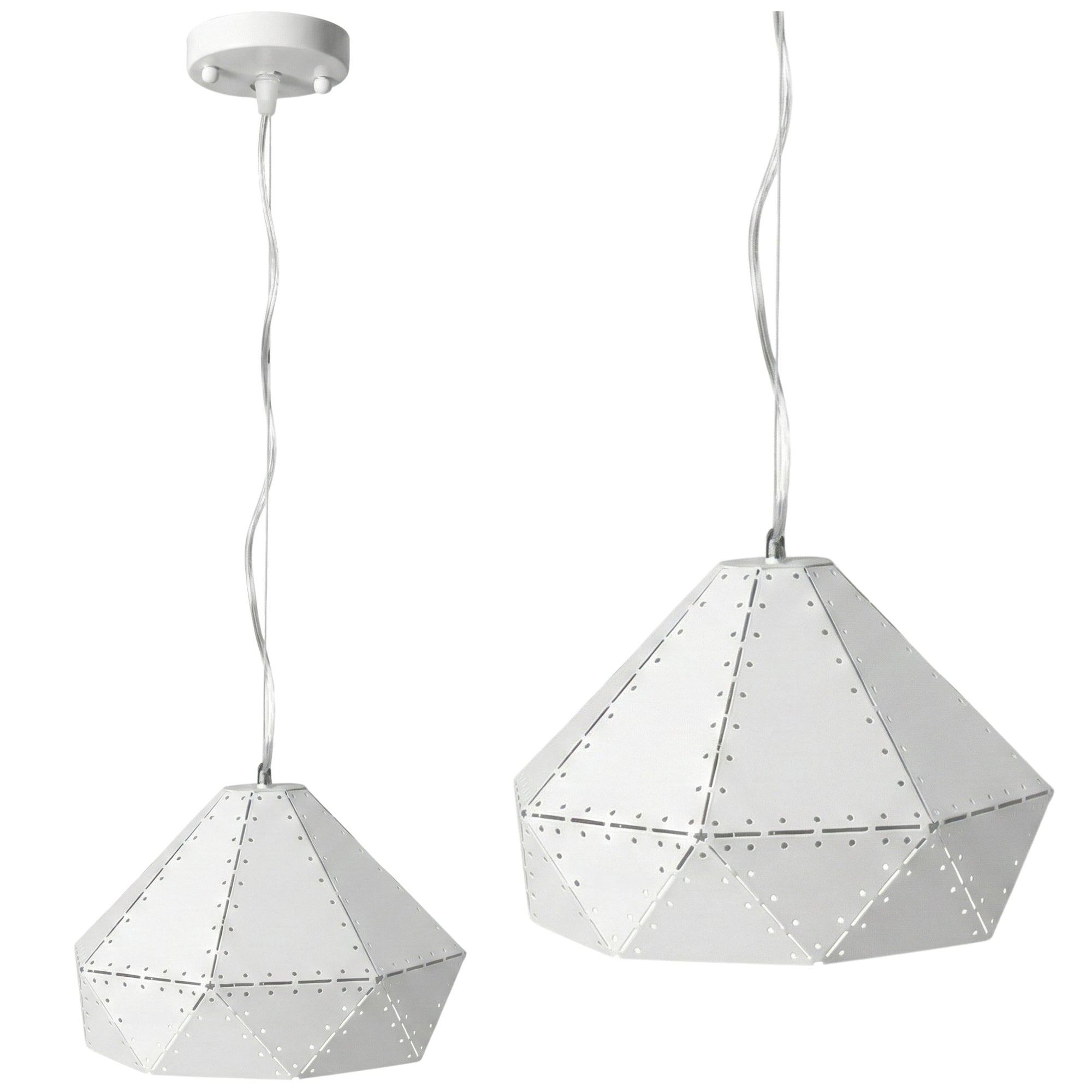 Lampa Sufitowa Wisząca Metalowa APP237-1CP Biała  1