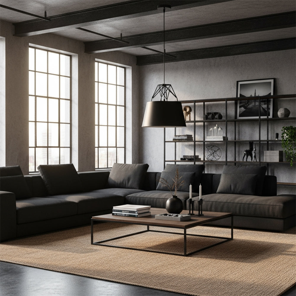 Lampa Sufitowa Wisząca Metalowa APP422-1CP Czarna  2