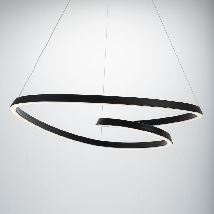 Lampa Sufitowa Wisząca Loop LED + Pilot APP796-cp Czarna