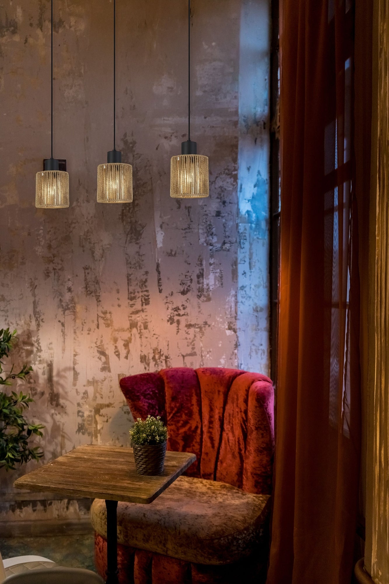 Lampa Sufitowa Wisząca APP1821-3CP Nature Black  6