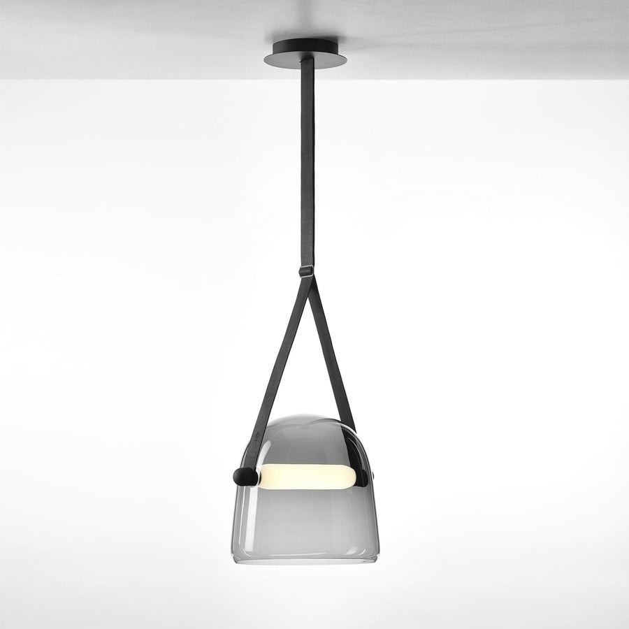 Lampa Wisząca Szklana  APP617-1CP Szara