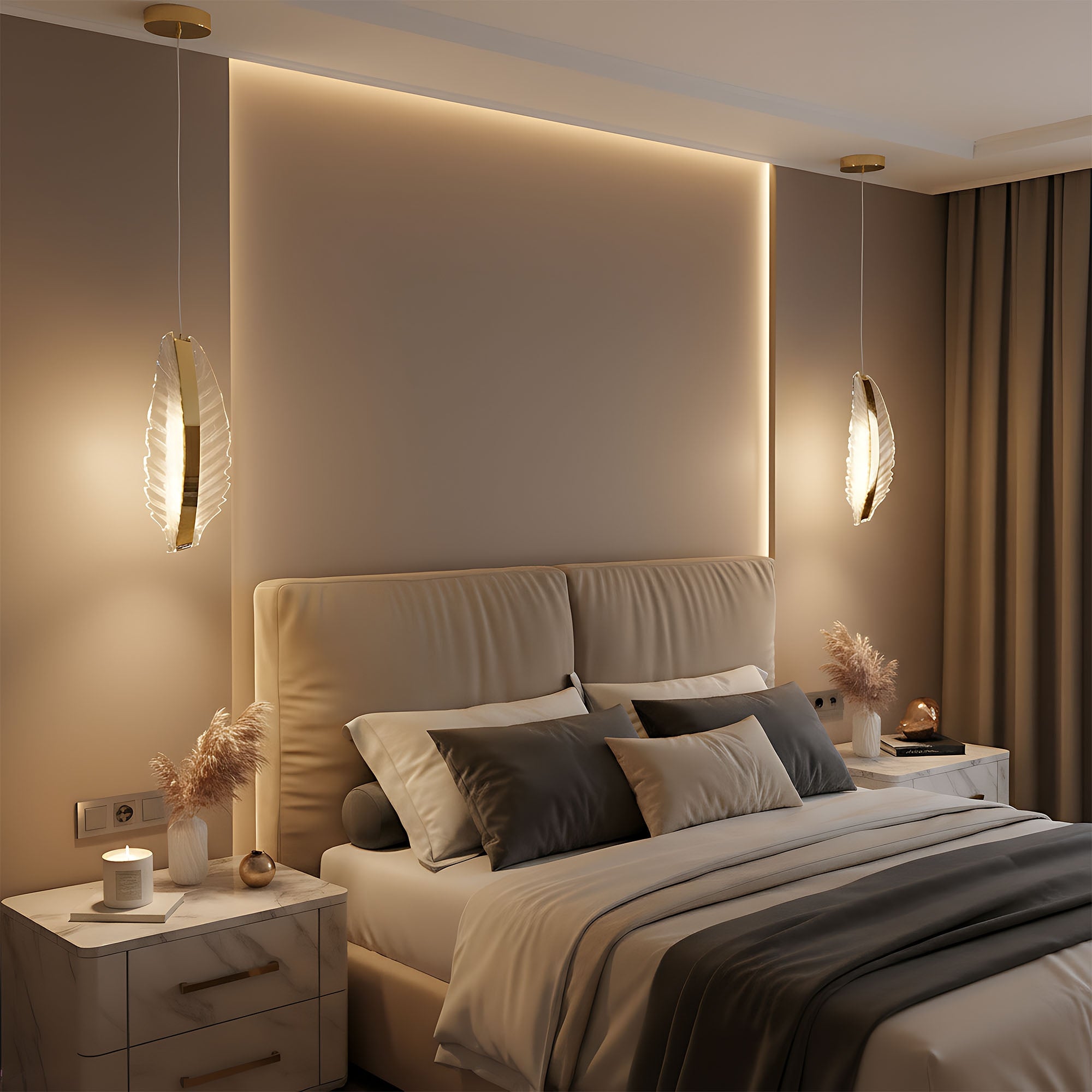 Lampa Sufitowa Wisząca Led G141-cp Złota  5