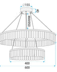 Lampa wisząca LED APP1750-CP Złota + Pilot  9