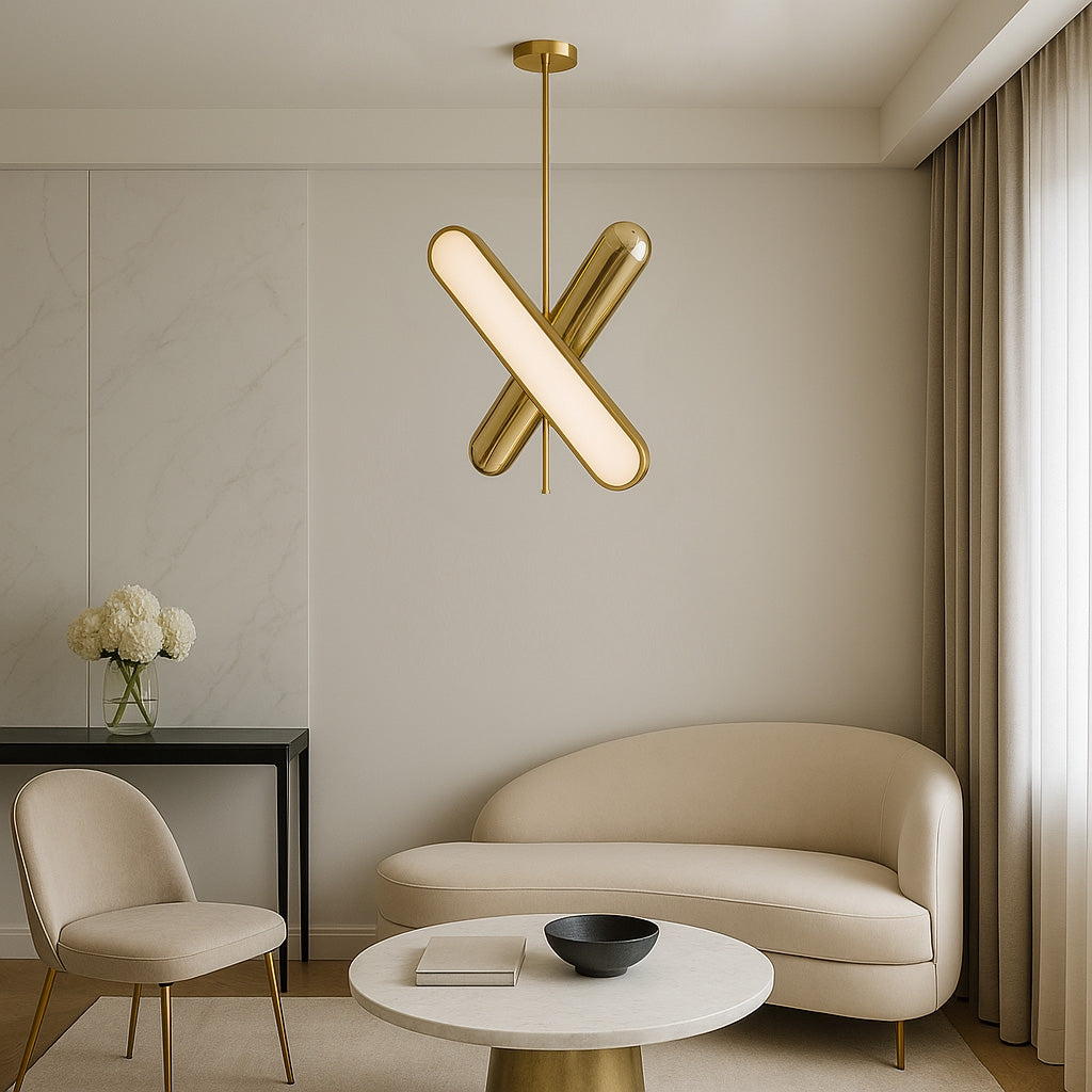 Lampa Sufitowa Wisząca LED APP832-CP Złota  5