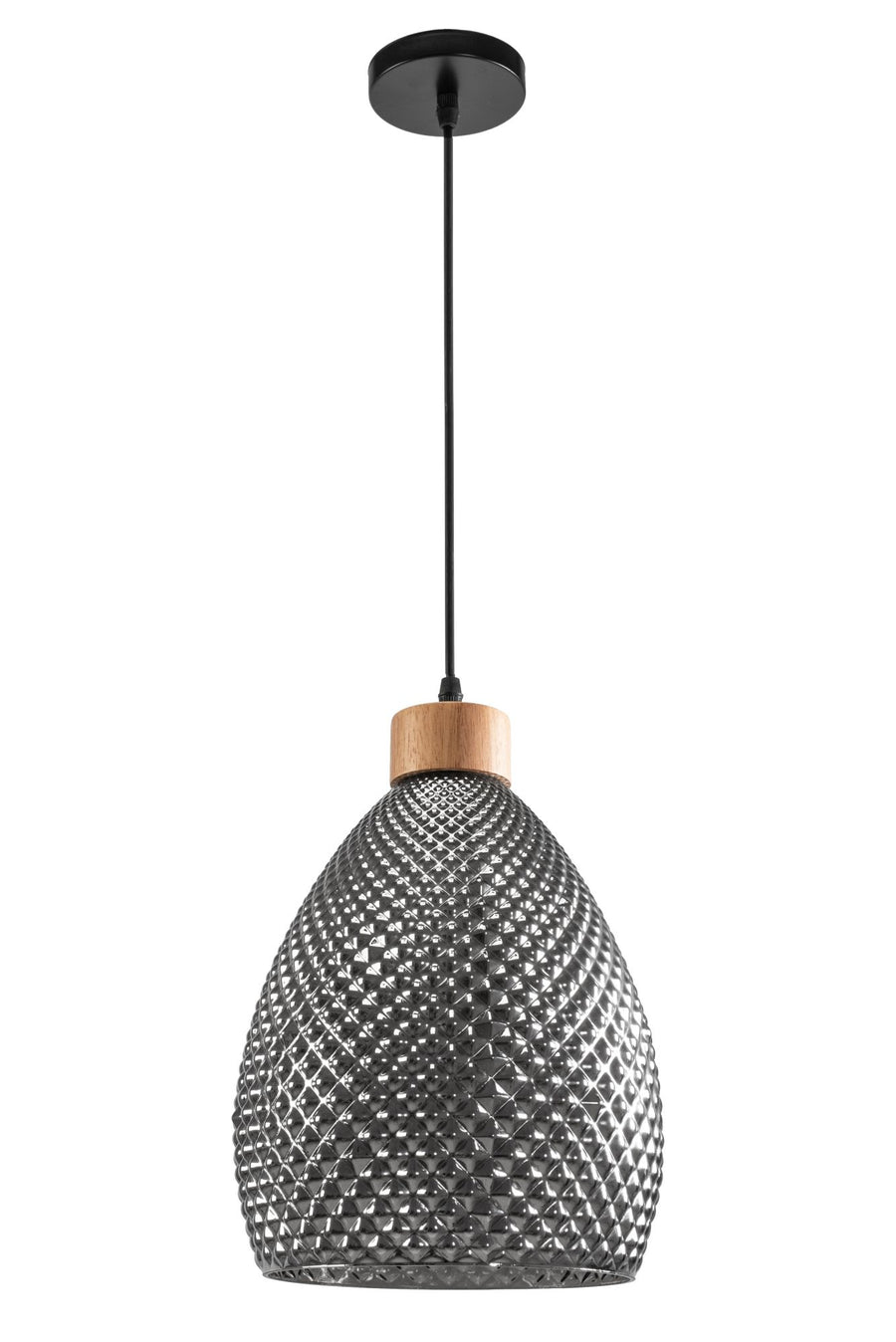 Lampa Sufitowa Szklana Retro  APP897-1CP Czarna