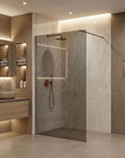Kabina prysznicowa Walk-In Rea Flexi Grey / Brush Copper 110  10