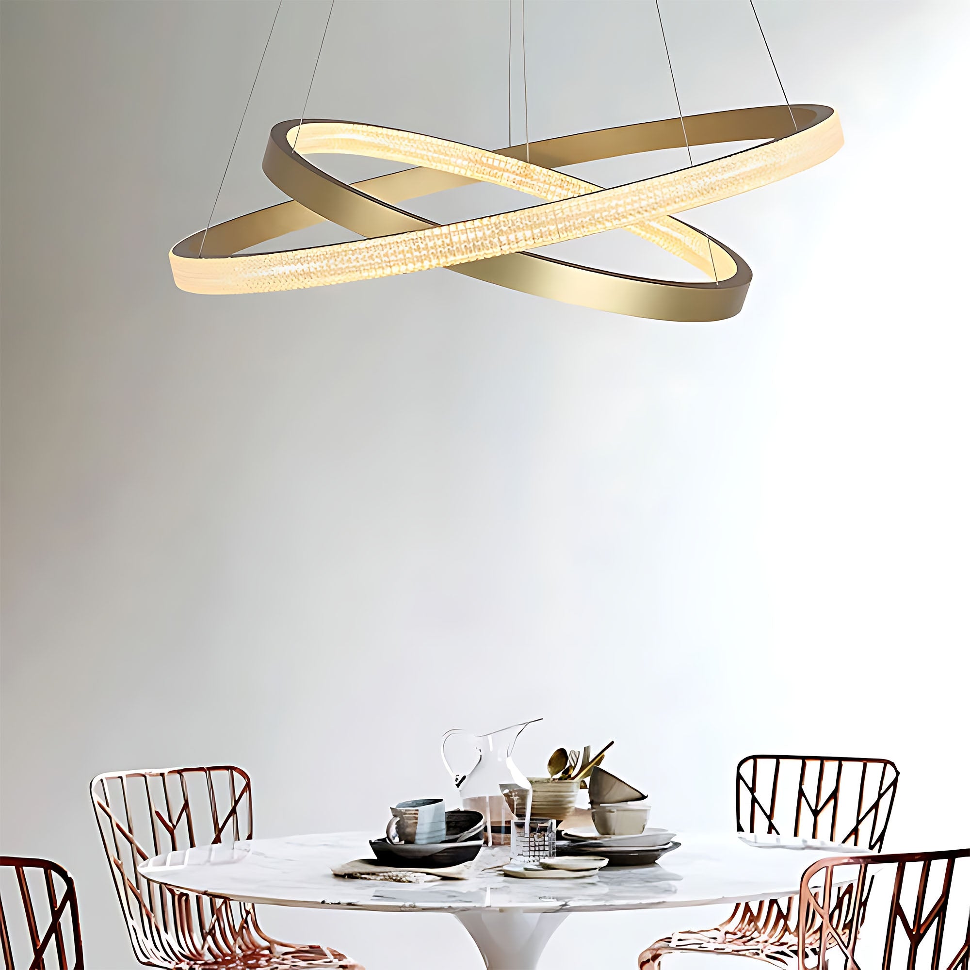 Lampa Sufitowa Wisząca Led App1772-cp Złoto Szczotkowane  10