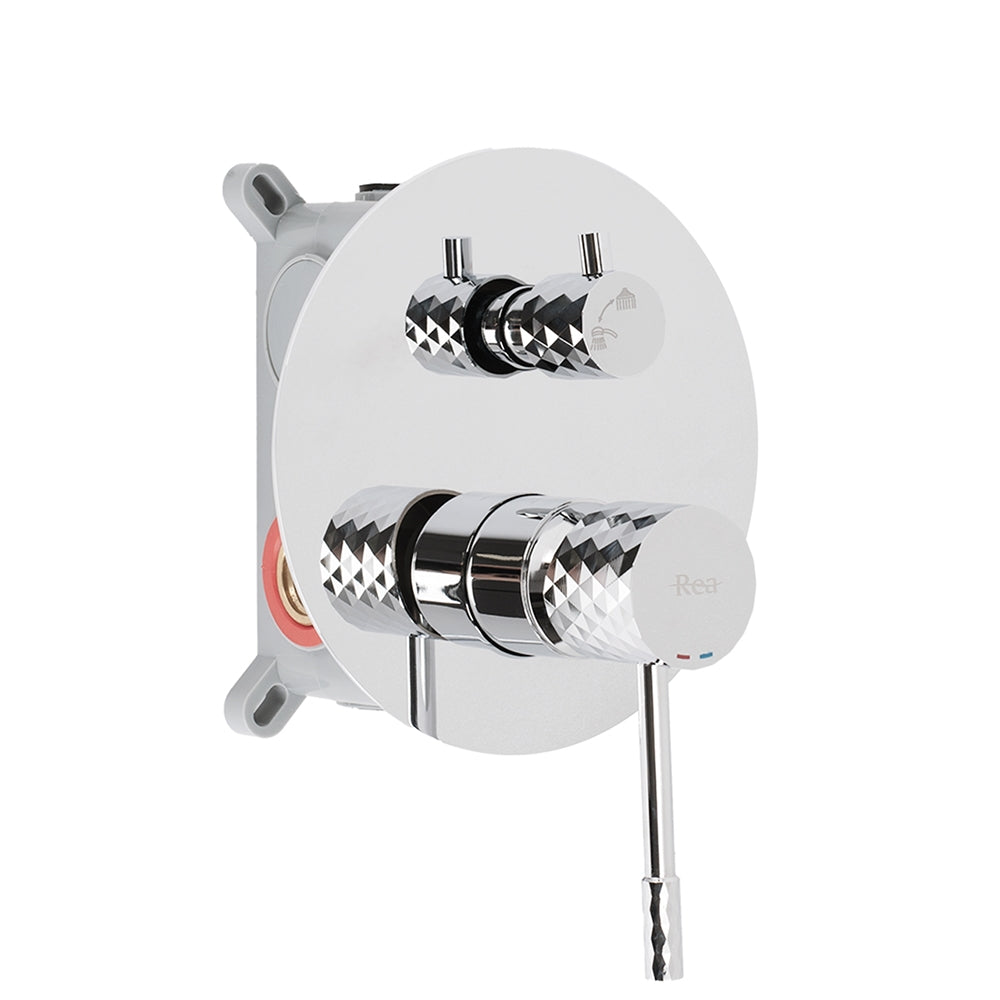 Zestaw Natryskowy Podtynkowy Rea Lungo Diamond Chrom + Box  2