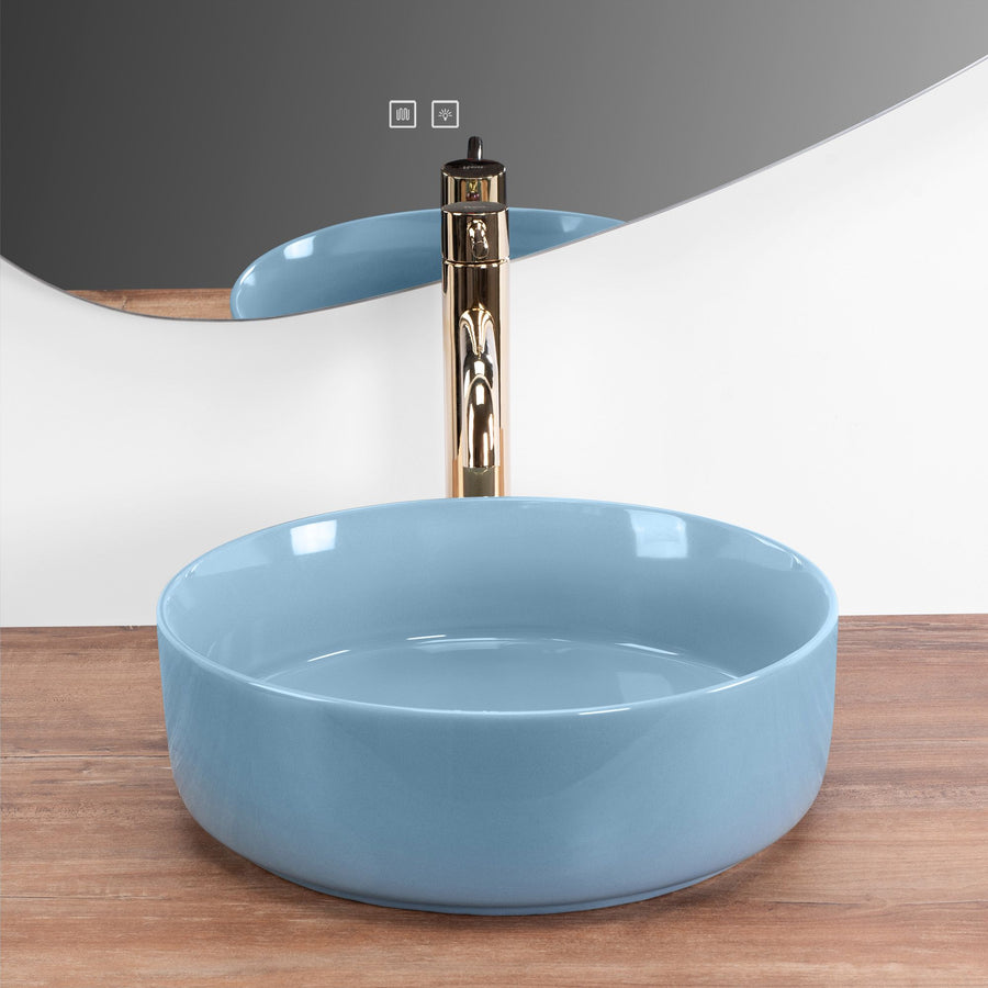 Umywalka nablatowa Rea SAMI L.BLUE SHINY  4